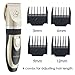 BESTTRENDY Professional Cat Dog Clippers, Low Noise Rechargeable Cordless Electric Pet Grooming Kit Tool Hair Trimmer Razor Blades with Combs, Scissor (Gold+Black)