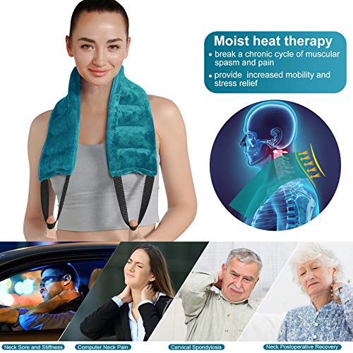 REVIX Heating Pad Microwavable Multi Purpose Heated Wrap for Neck
