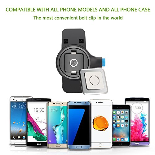 Newest Fashion phone Belt Clip [Easy On/Off & Magnetic Mount], Universal holder for iphone X,8,8 Plus,7,7 plus, 6, 6s Plus, 5s, 5c, se and Samsung Galaxy S8 S7 S6 Edge, LG or Any Phone - Thumbnail 4