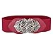 Womens Belt Elastic Stretch Waistband Ornament Size M CL0414-4