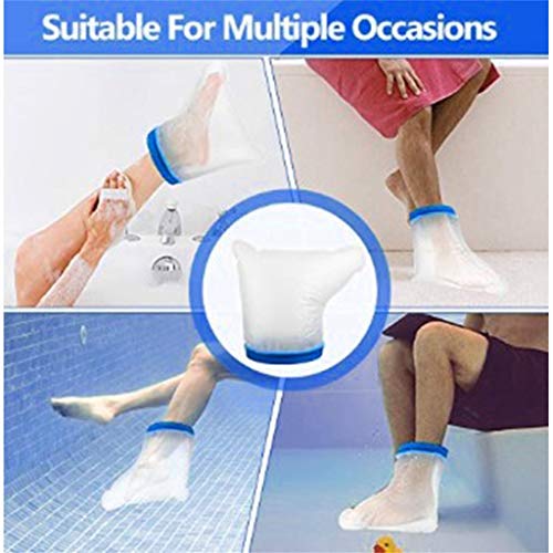 Clothful New Reusable Waterproof Adult Foot Cast Bandage Protector Clear Bathing Cover