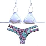 Sherry007 Women's Sexy Two Piece Halter Strap Brazilian Thong Bikini Set Swimsuits