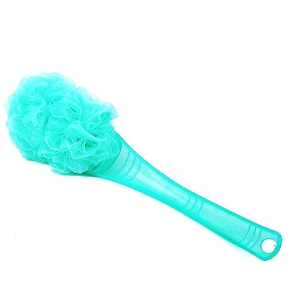 FPR Long Handle Bath Back Body Brush Shower Nylon Mesh Scrubber Loofah Sponge Large Head for Men/Women (Color May Vary)