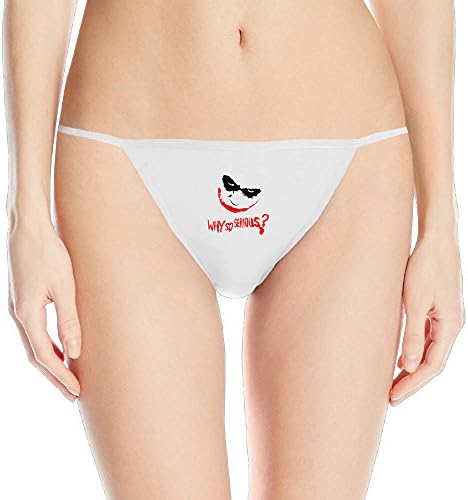 Joker Shirt Why So Serious Women's White G String Panties Thong