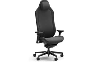 Fractal Design Refine Fabric Dark Gaming Chair - Ergonomic Office Desk Chair Functionality with 4D Adjustable Armrests, High-Back Support, Lumbar Cushion, and Premium Fabric