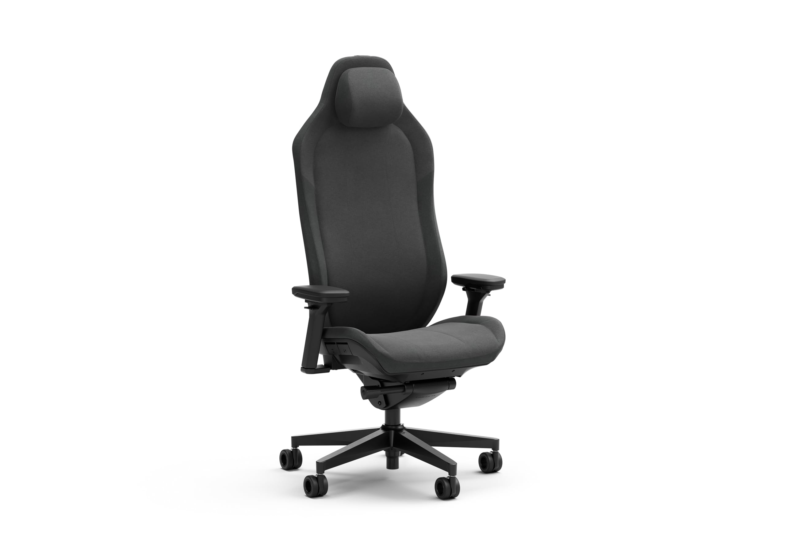 Photo 1 of **SCRATCHES FROM TRANSPORT **Fractal Design Refine Fabric Dark Gaming Chair - Ergonomic Office Desk Chair Functionality with 4D Adjustable Armrests, High-Back Support, Lumbar Cushion, and Premium Fabric