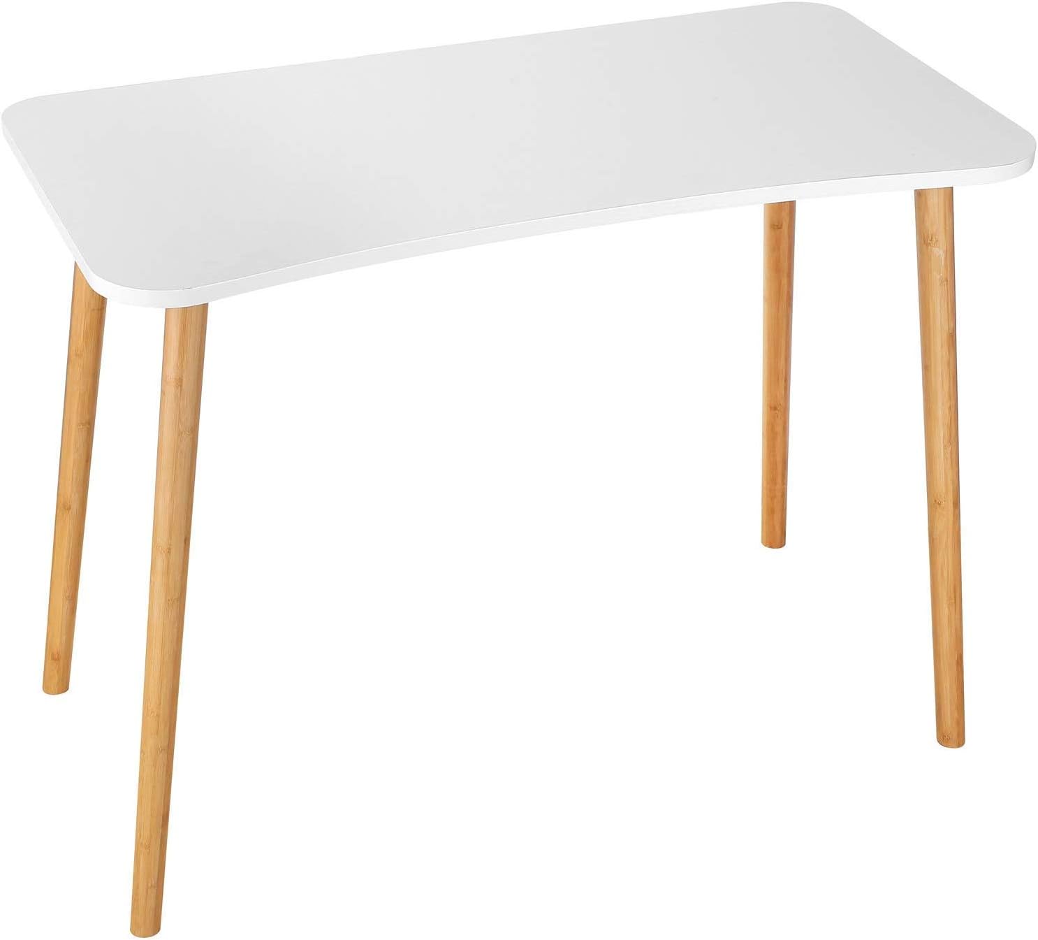 Zhaoyun Wooden Desk Office Desk Computer Desk Home Office Writing Desk Study Desk Modern Workstation Office Table 100x50x75cm (White) (Color : White)