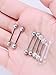 Mudder 4 Pairs Barbell Ring 316L Stainless Steel Cubic Zirconia Tongue Rings Body Piercing, 14 Gauge (Steel Color)
