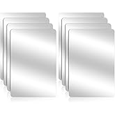 KALIONE 8 Pack Unbreakable Mirror, Acrylic Mirror Sheet, Double-Sided Mini Square Mirrors, Safety Mirror Tiles, Shatterproof