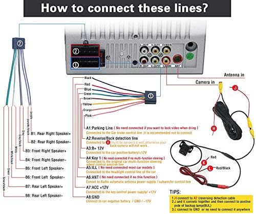 Double Din Car Stereo-7 inch Touch Screen,Compatible with BT TF USB MP5
