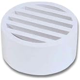 4" PVC Drain Grate &ndash; Durable Round Grate for Outdoor Drainage Systems - Inserts Into 4" PVC Drain Fitting (1)