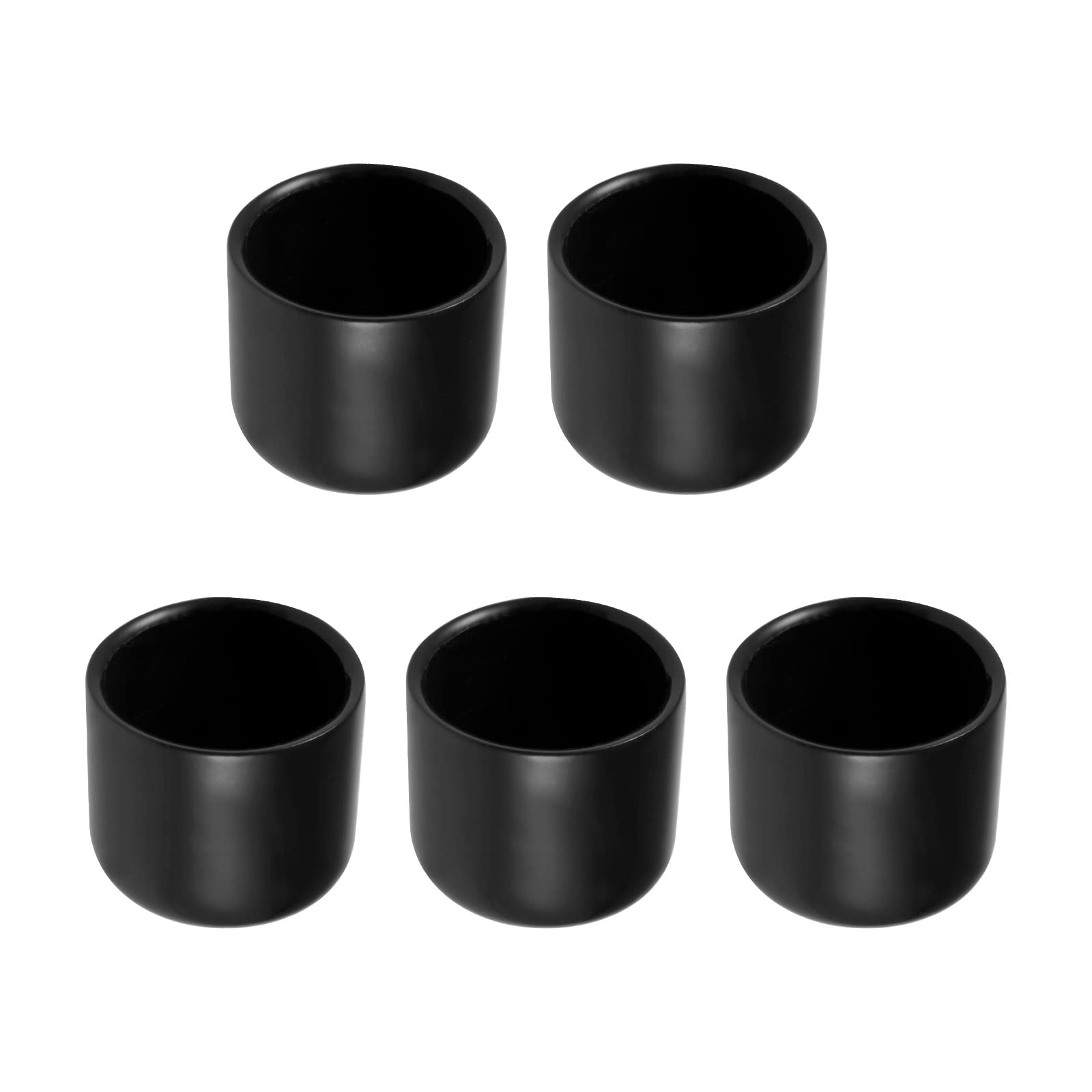 Rebower Screw Thread Protector Cover Rubber End Caps, [for Screw, Bolt] - 7/8" ID/Black/5 Pcs