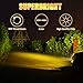 AMBOTHER 5” 72W LED Light Bar Yellow Off Road LED Pod Lights Waterproof Driving Fog Lights Work Light for Jeep Truck Motorcycle Van Wagon ATV SUV Pickup, 24LED, Amber, 1 Year Warranty (2 Pack)
