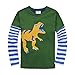 Coralup Little Boys Applique Dinosaur T-Shirt(Green,3-4 Years)