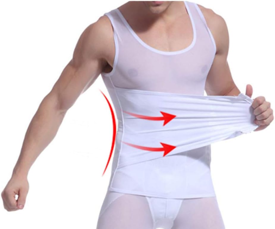 XOKIMI Mens Body Shaper Slimming Vest Tight Tank Top Compression Shirt Tummy Control Underwear Workout