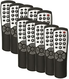 10-pack Brightstar BR100B Universal TV Remote