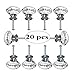 TLBTEK 20 pcs 30mm Diamond Glass Decorative Cabinet Dresser Knobs Set,Mini Cupboard Handles Pack, Faceted Crystal Drawer Pulls Bulk Kit for Furniture Bathroom Kitchen Desk Laundry
