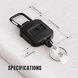 2 Pack ELV Self Retractable ID Badge Holder Key