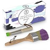 Chalk Paint & Wax Brush set with Stencil Brush included - Paint Brushes with Natural Boar Bristle - Brushes for Furniture - by Tolz Industry
