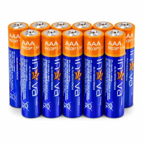 Kit 12 Pilhas AAA Inova Prime 1,5V Zinco Carbono – Palito – Alta Duração, Energia Estável e Maior Resistência