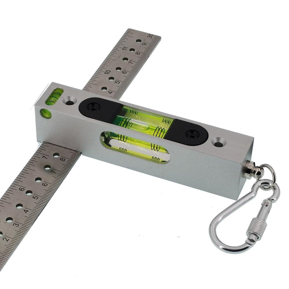 umei Double-Sided Calipers, Chain Buckle, Adjustable Liquid Level Gauge, Luminescent Band Magnet Level (Green)