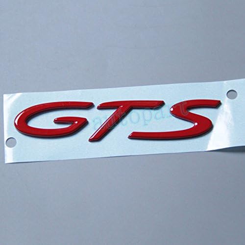 Aupas 3D Red Glossy Rear Trunk Tailgate Letters Badge emblem Sticker "GTS" For Porsche Cayenne