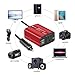 WINTEKD 150W Car Power Inverter DC 12V to 110V AC Converter with 3.1A Dual USB Charger Adapter (Red)