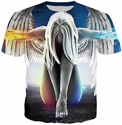 3D T Shirt Fashion Men T-Shirt Funny Print Rebirth Angel Galaxy T Shirt Slim Summer Life Tops Tee