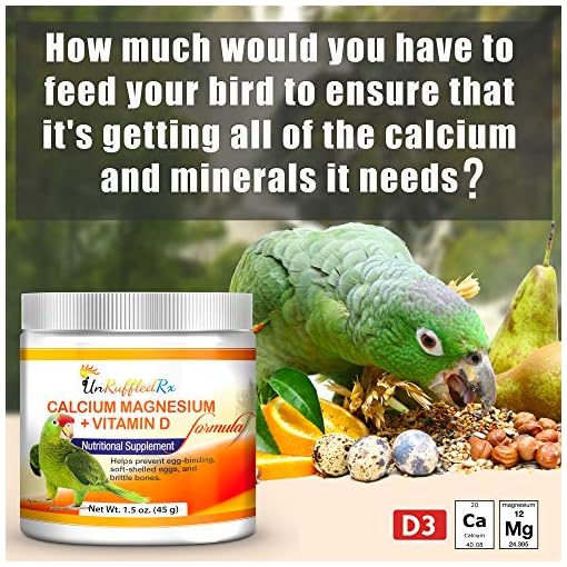 UnRuffledRx Calcium Supplement for Birds Pet Parrot Calcium