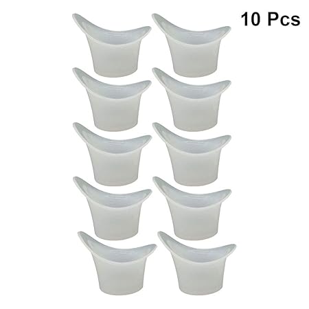 SUPVOX 10 stücke Silikon Eyewash Pain Entlasten Reinigung Auge Bad Tasse Weiß