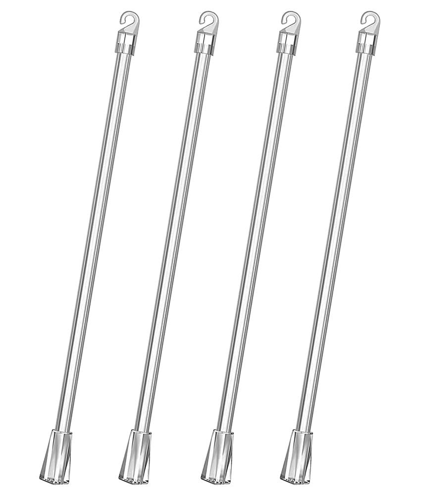 Venetian Blinds Parts - 4pcs 12 Inch Vertical Blinds Replacement Parts with Opener, Rod, Hook, Grip & Control Stick, Cordless for Wood Window