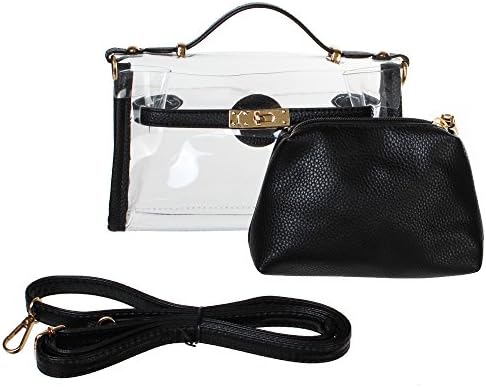 Yocatech Clear Crossbody Messenger Shoulder Bag Purse for Women Adjustable Strap, NFL Stadium Approved