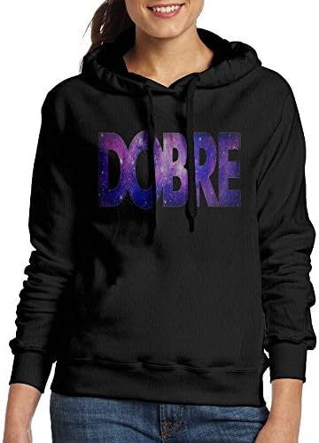 Gongzhiqing Women's Long Sleeve Cotton Hoodie Dobre SweatshirtBlack