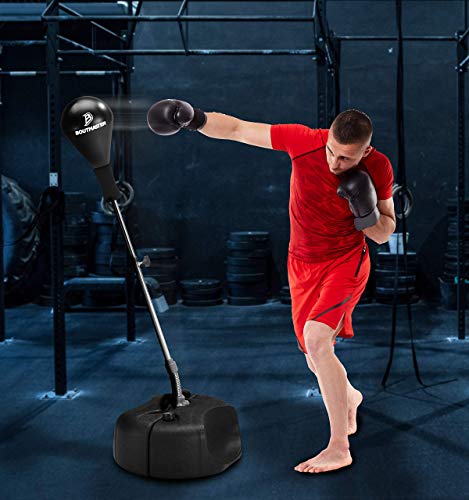 Tech Tools Punching Reflex Boxing Bag with Stand, Height Adjustable - Freestanding Punching Ball Speed Bag - Great for MMA Training, Stress Relief & Fitness (Pro) (Renewed) - Thumbnail 3