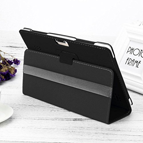 Mchoice Universal Folio Leather Stand Cover Case For 10 10.1 Inch Android Tablet PC (Black)