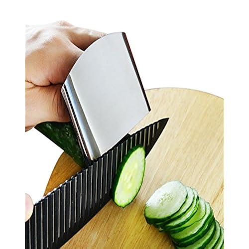Stainless Steel Hand Guard Finger Protector Safe Chop Slice 1 Rings easy use Knife Kitchen Tool Home & Kitchen, Kitchen & Dining, Cutlery & Knife Accessories, Knife Blocks & Storage, Knife Blocks