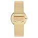 WRISTOLOGY Stella Womens Gold Black Boyfriend Watch Metal Mesh Strap Band