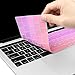 Dongke Ultra Thin Gradient Color Silicone Keyboard Protector Cover Skin for New Version MacBook Pro 13 (A1706) & MacBook Pro 15 (A1707) with Muti-Touch Bar (2017 & 2016 Release) (Gradient Pink)