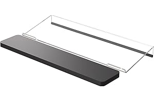 FUCDTEFC Clear Keyboard Wrist Rest and Keyboard Stand Set, Ergonomic Gel Wrist Rest for Computer Keyboard and Acrylic Keyboard Riser, Wrist Pad for Keyboard, Keyboard Riser Stand Support for Desktop