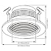 TORCHSTAR 4 Inch Recessed Can Light Trim with White Metal Step Baffle, for 4 Inch Recessed Can, Fit Halo/Juno Remodel Recessed Housing, Line Voltage Available, Pack of 12