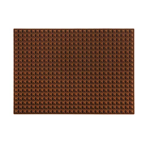 Colinda Silicone Dish and Cup Drying Mat - Extra Large Trivet for Hot Dishes, Large Size Hot Pots and Pads Coming Directly Out from the Stove or Oven,Drain Board,16" x 11.5",Brown