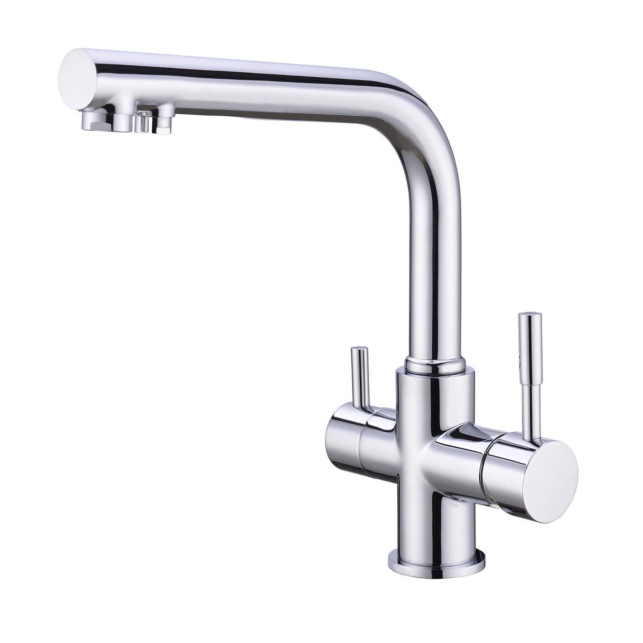 WENKEN 3 Way Kitchen Tap, Water Filter Tap, Chrome Kitchen Tap, 360