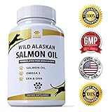 Wild Alaskan Salmon Oil Supplement - Dogs & Cats - Fish Oil Softgels With Omega 3 EPA & DHA Fatty Acids - For Healthy Skin Coat & Joint Function - Odorless Liquid Capsules - Furever Friendz