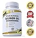 Wild Alaskan Salmon Oil Supplement For Dogs & Cats - Fish Oil Softgels With Omega 3 EPA & DHA Fatty Acids - Promotes Healthy Skin Coat & Joint Function - Odorless Liquid Pills Capsules - 60 Count