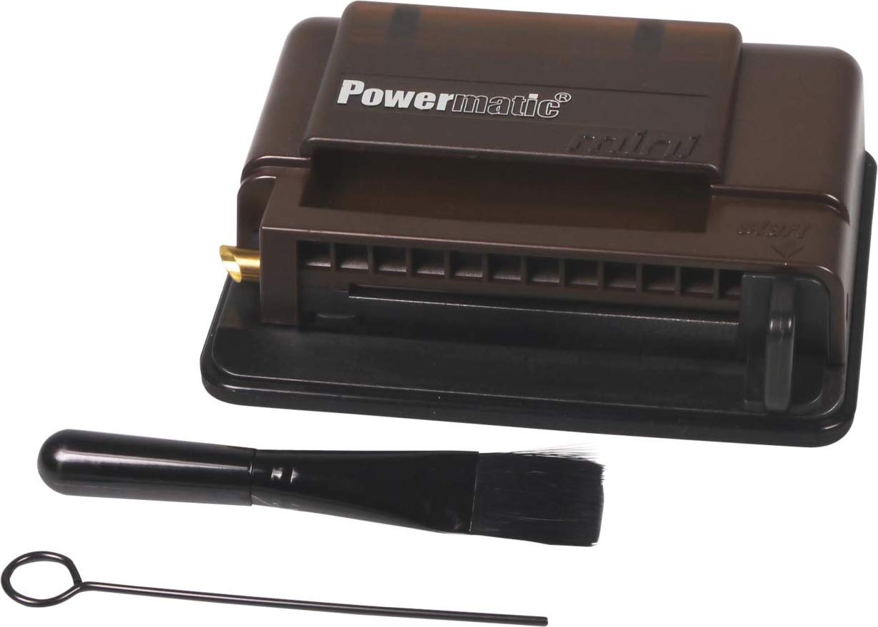 Lifestyle-Ambiente Powermatic Mini Cigarette Maker Special Edition Black/Brown with Brush and Cleaning Rod