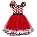 IWEMEK Baby Girls Polka Dots Birthday Princess Party Tutu Dress up Cosplay Pageant Fancy Dance Leotard Costume Gymnastic Tulle Wedding Halloween Christmas Cake Smash Outfits + Bowknot Ear Headband