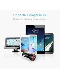 Anker cargador USB para auto PowerDrive 2 (24W 4.8A, 2 puertos) para iPhone 6 6 Plus, iPad Air 2 mini 3, Galaxy S6 S6 Edge y más, Negro