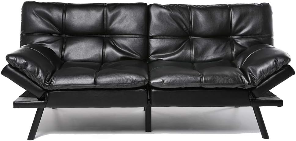 Amazon Com Futon Sofa Bed Memory Foam Couch Sleeper Daybed