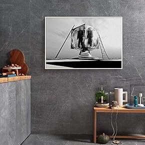 Framed Canvas Wall Art for Living Room, Bedroom Abstract Mirrors Canvas Prints for Home Decoration Ready to Hang - 16x24 inches