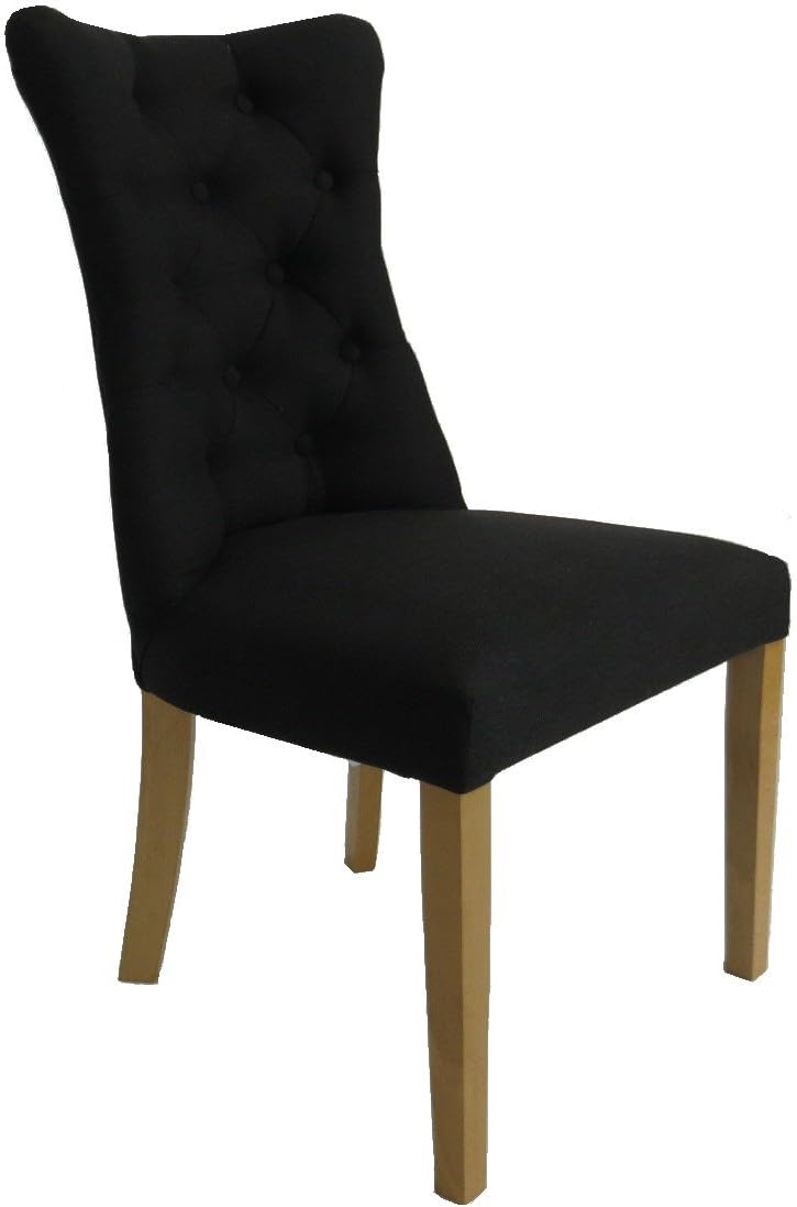 Brasilmöbel Esszimmerstuhl Ashley schwarz gepolstert Stuhl Hochlehner